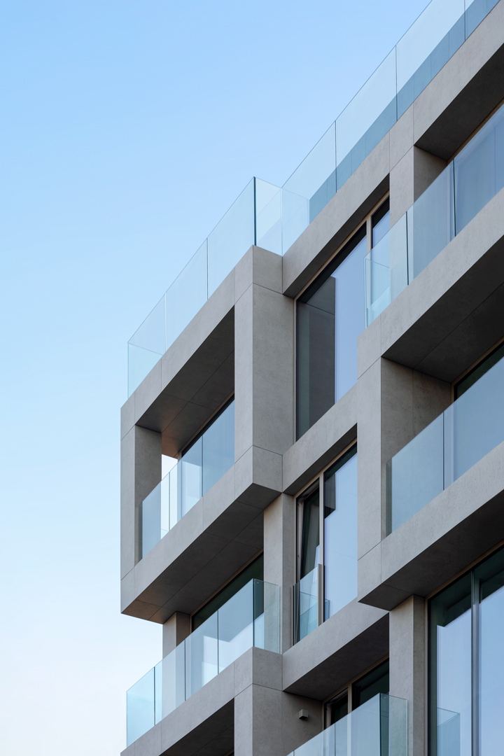 Architectural details of KB57 building Varna