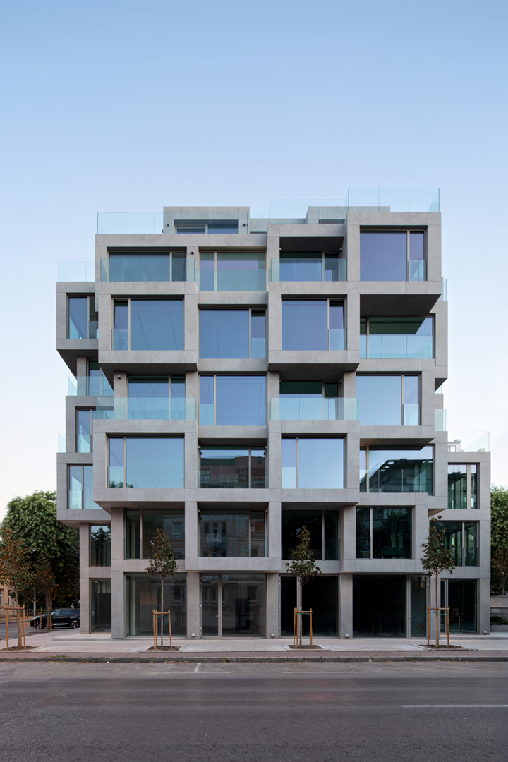 Architecture of KB57 building in central Varna