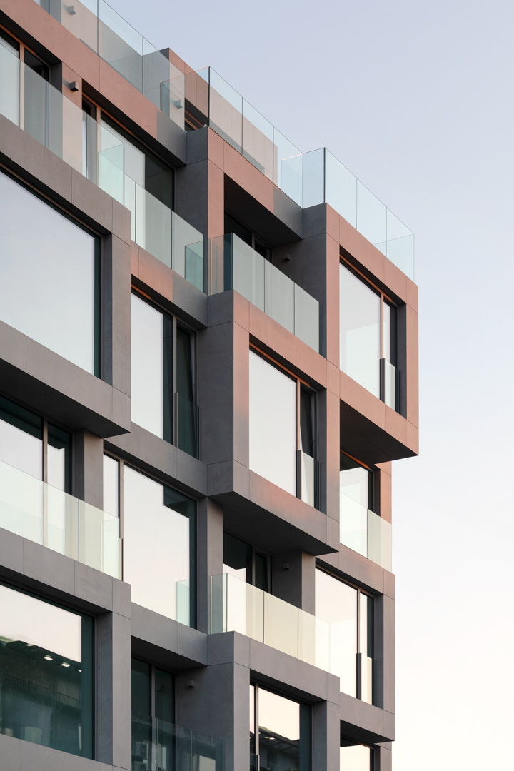 Facade of KB57 building in Varna